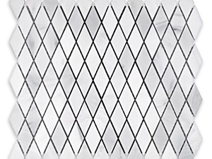 Oriental White Marble Rhomboid 1 X 2 Polished or Honed